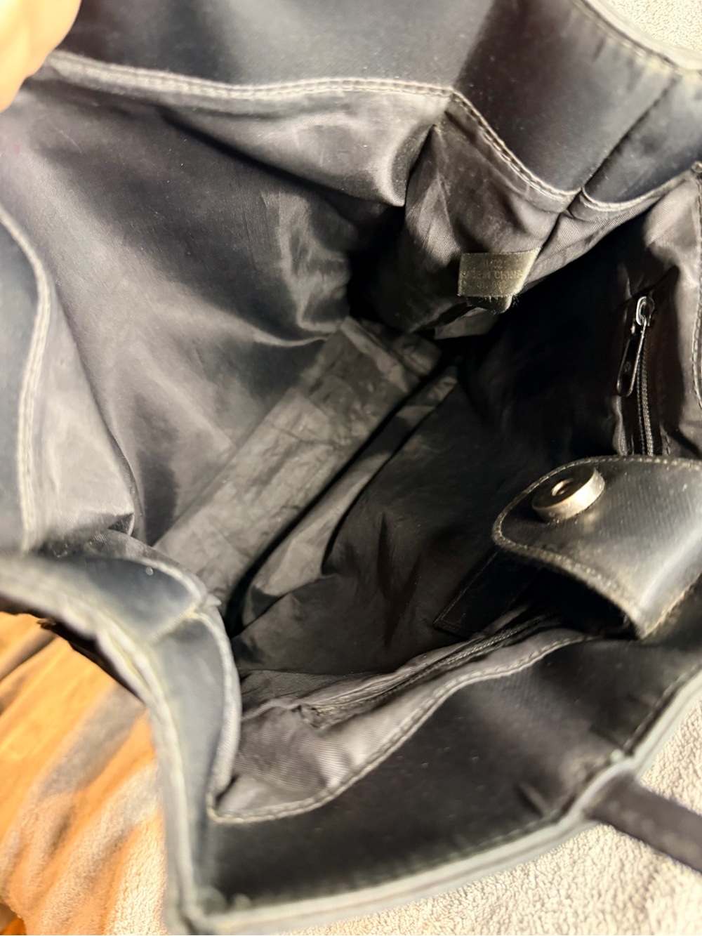 Etienne Aigner Black Tote with Subtle Metal Accent - Picture 8 of 9